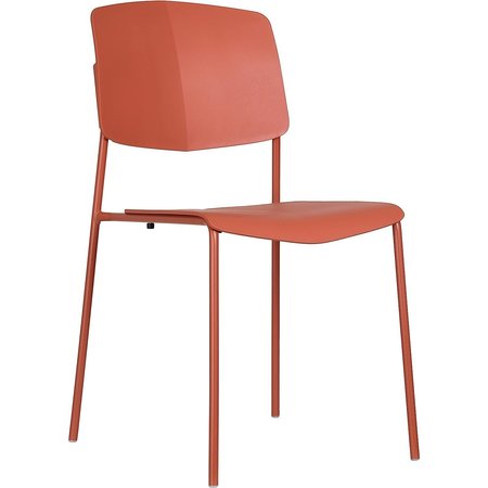 ISL FURNISHINGS Zuho Modern Indoor Outdoor Chair 2, Zuho II - Fire Orange CH60DC-2PK-PP11